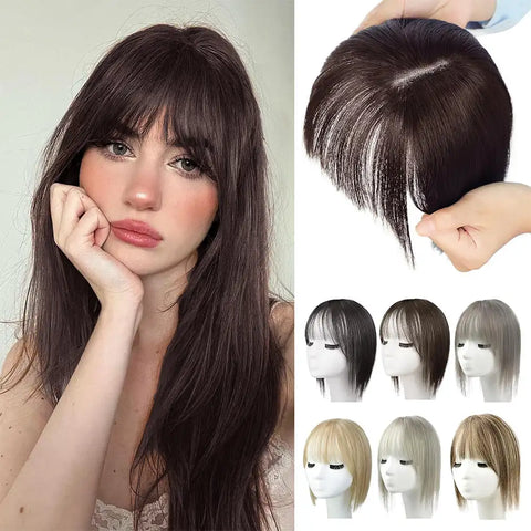 Instant Volume™ Clip In Crown Topper With Bangs