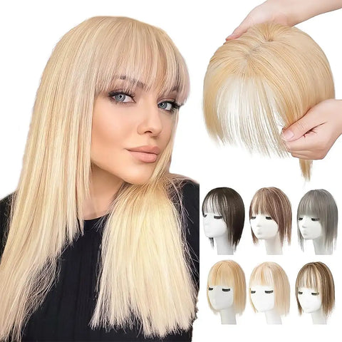 Instant Volume™ Clip In Crown Topper With Bangs