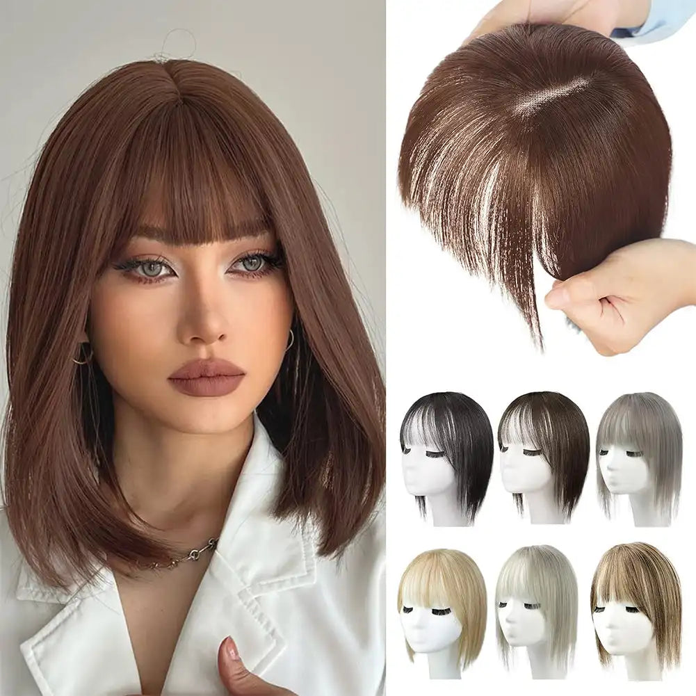 Instant Volume™ Clip In Crown Topper With Bangs