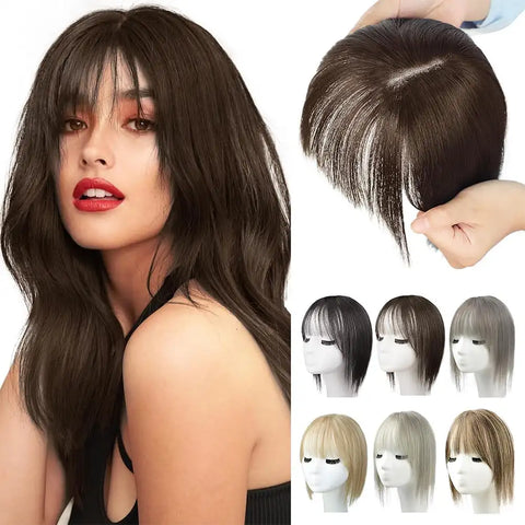 Instant Volume™ Clip In Crown Topper With Bangs