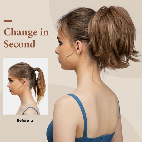 Instant Volume™ Wired Claw Clip Messy Bun