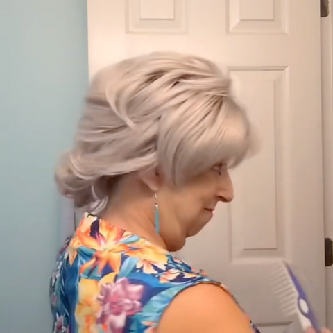 Janet | White Blonde Pixie Cut Wig With Roots